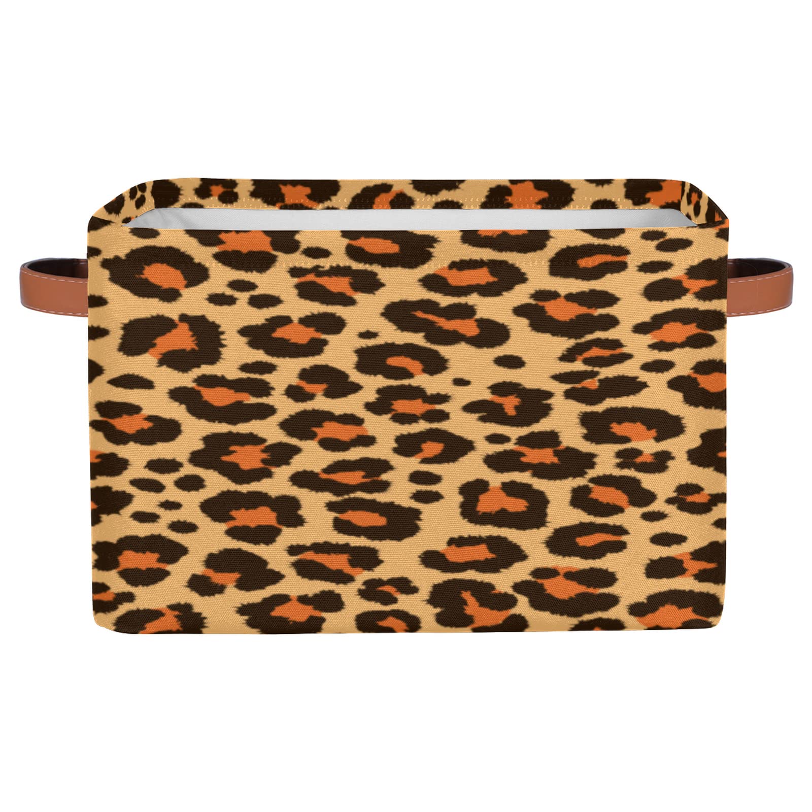 Animal Print Rectangular Storage Basket - Organizer for Car Shelves, Bedroom, Laundry Room & Living Room | Home Decor & Clutter Control Solution