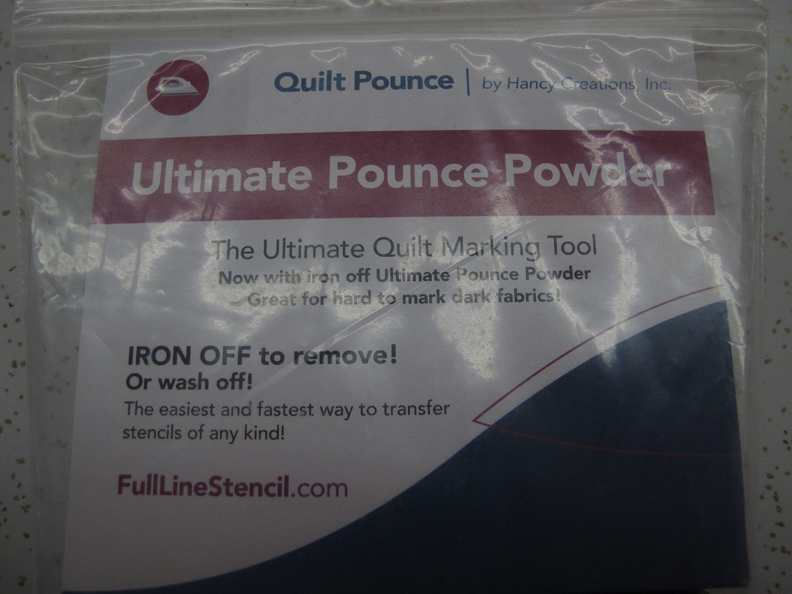 Ultimate Pounce Powder & Pad with Chalk Powder - Iron Off for Easy Removal | Perfect for Quilting, Sewing, and Fabric Marking Projects