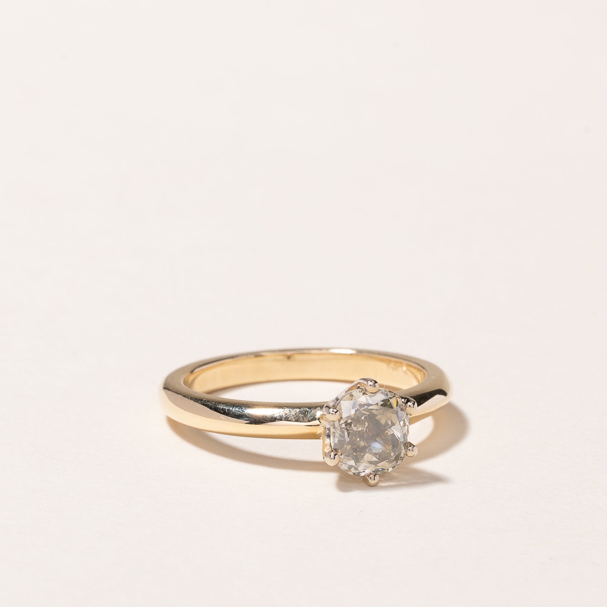 14K Yellow Gold Cushion Cut Diamond Ring - 0.43 Carat Solitaire Engagement Ring, Size 7 | Perfect for Proposals, Anniversaries & Special Occasions