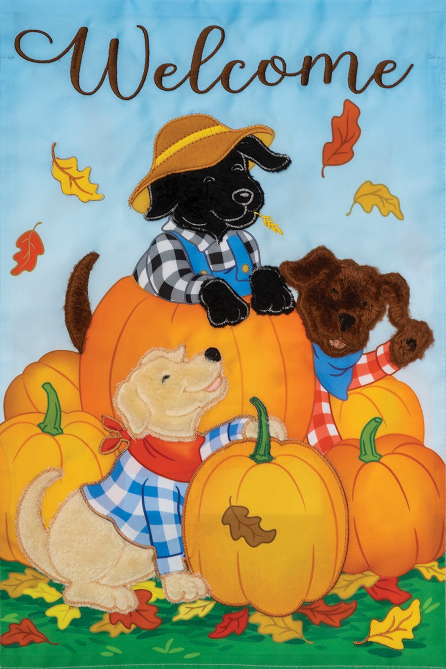 12 x 18 Pumpkin and Dog Themed Garden Flag - Perfect for Fall Decor, Pet Lover Gifts & Outdoor Yard Decorations