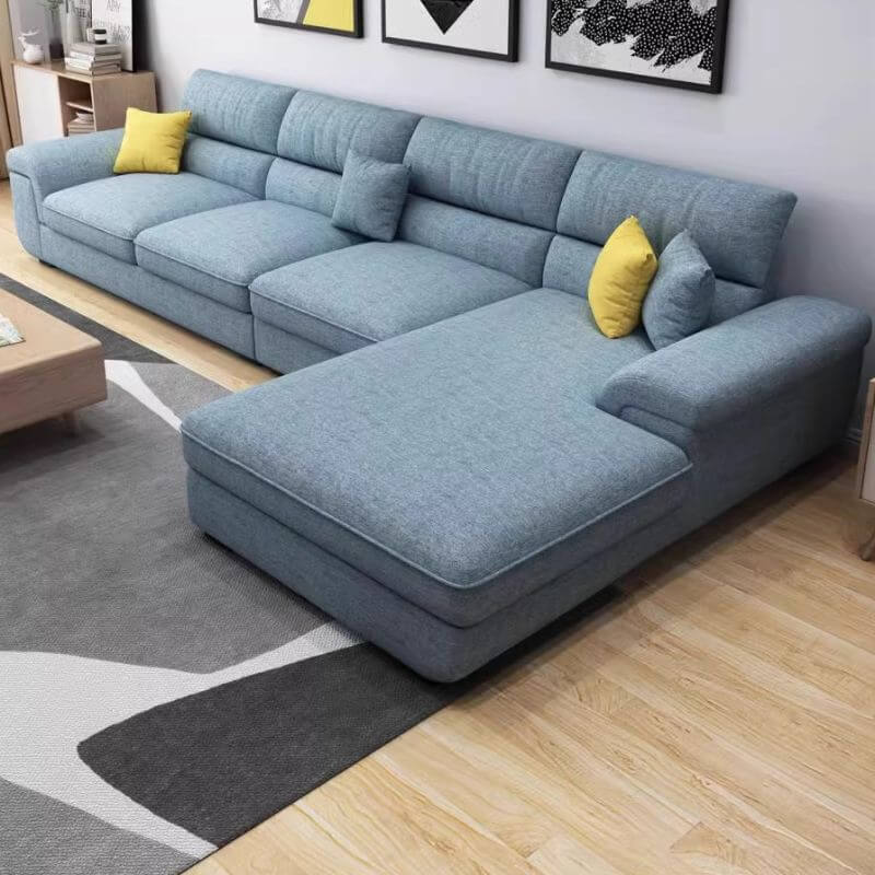 Modern L-Shaped Upholstered Recliner Sofa in Olive Green, Oatmeal & Midnight Black - Right Facing Sectional Couch for Living Room, Home Theater & Family Room Relaxation