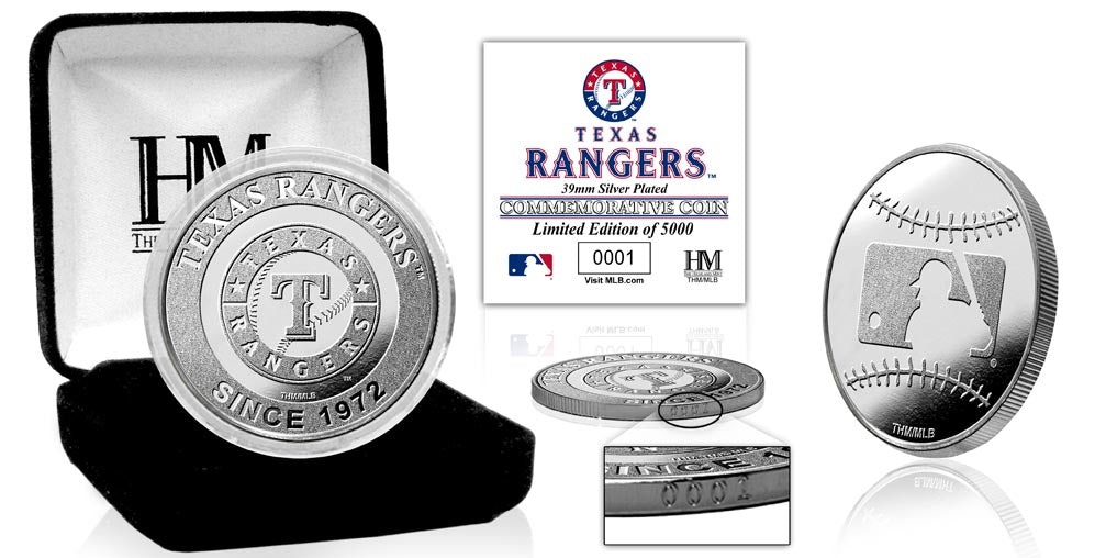 Texas Rangers Commemorative Silver Coin - Limited Edition Collectible for Fans & Investors | Perfect for Gifts, Sports Memorabilia Collections & Investment Portfolios