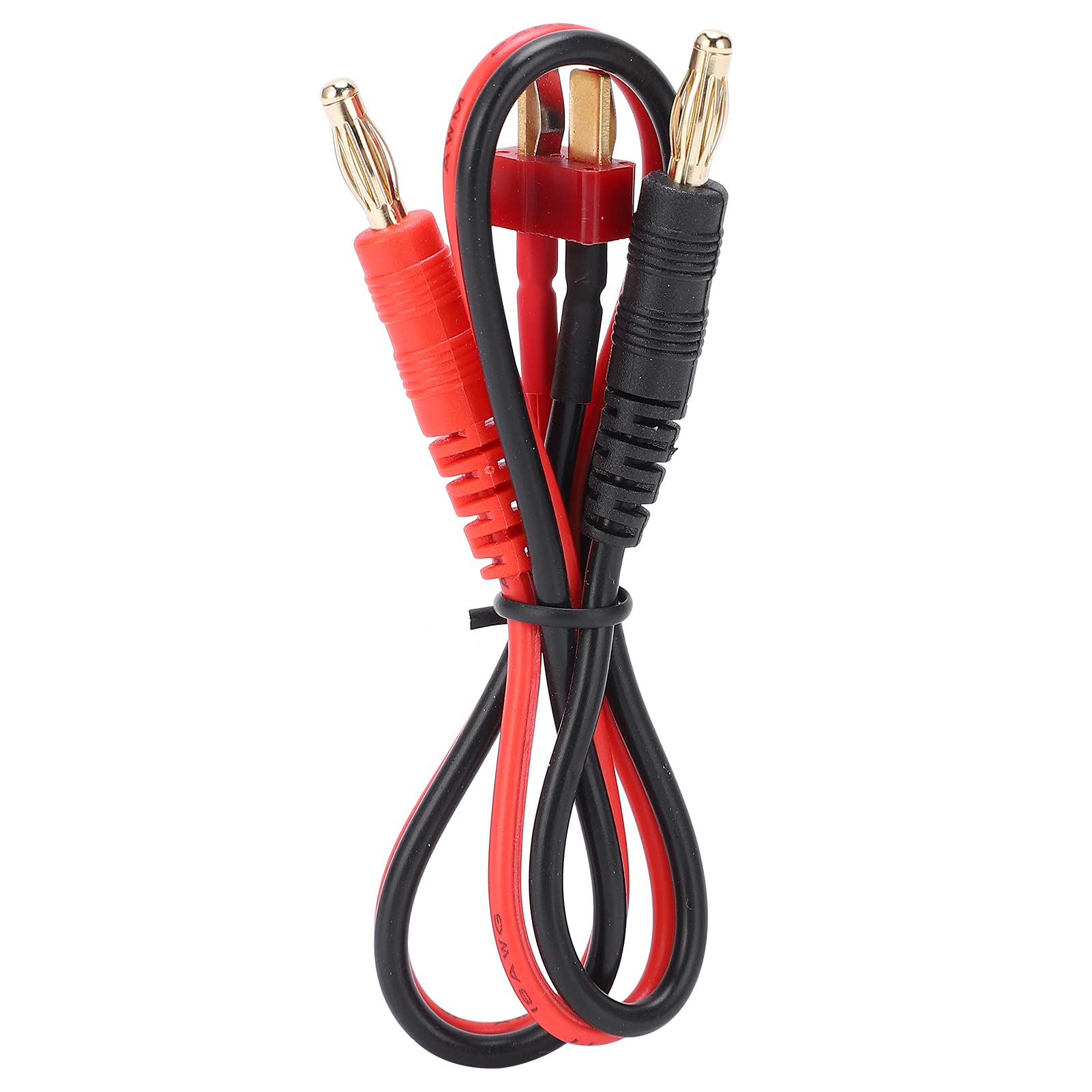 VGEBY B6 Charger Banana Plug to T Head Adapter, 4.0mm 16 AWG Silicone Cable for Lipo Battery Charger - Perfect for RC Cars, Drones, and Car Model Accessories