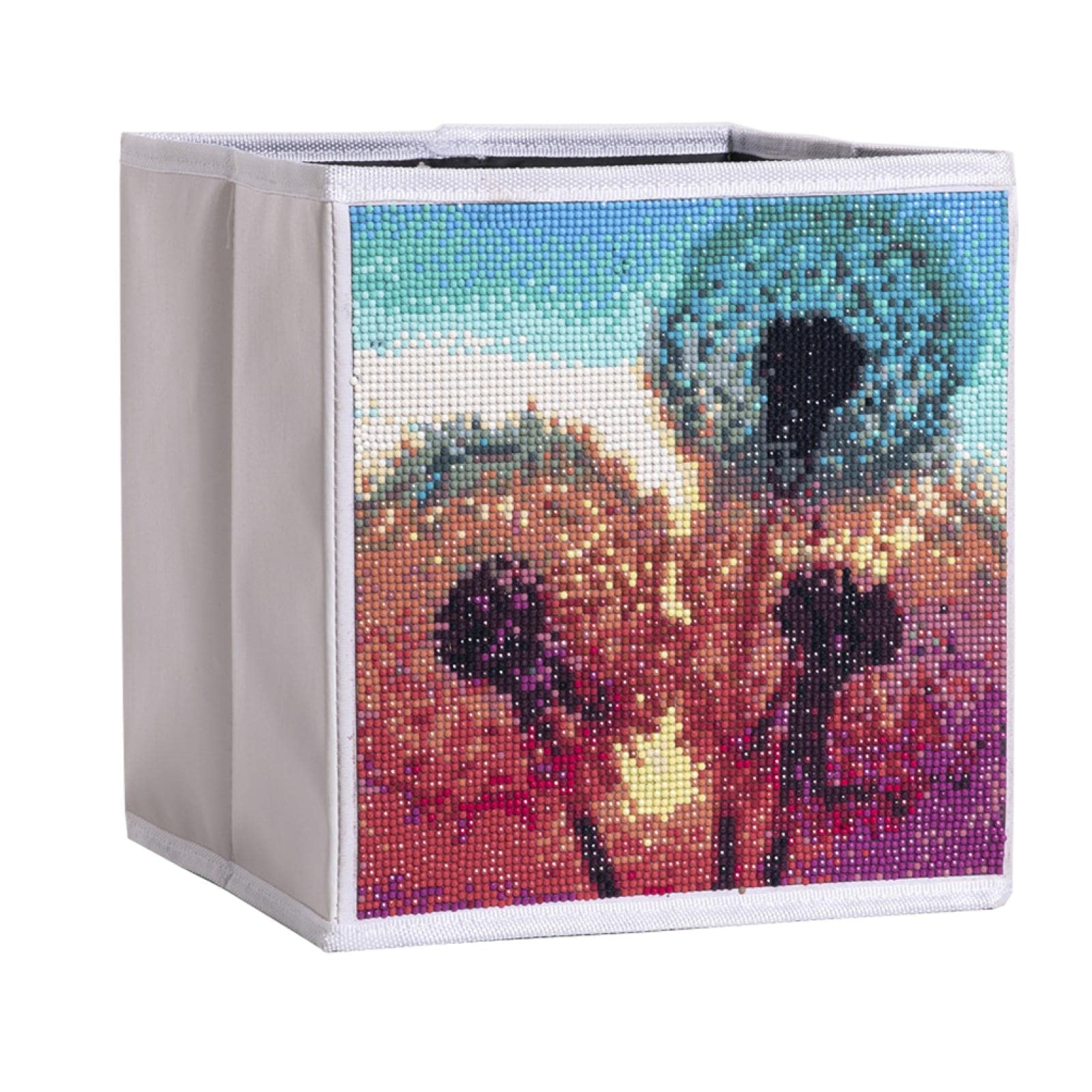 5D DIY Diamond Painting Kit - Dandelion Pattern Cross Stitch Embroidery Storage Box | Arts & Crafts for Adults | Perfect for Closet, Shelf, Cabinet, Bookcase & Bedroom Organization | Creative Home Decor Gift Idea