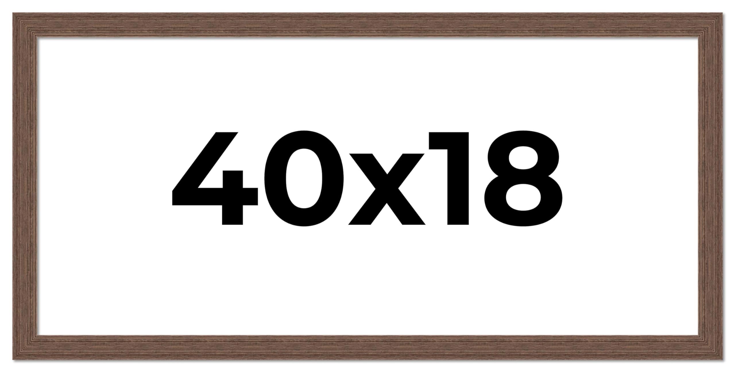 40x18 Brown Distressed Barnwood Picture Frame - Rustic Farmhouse Photo Frame with UV Acrylic Shatter Guard & Acid-Free Backing | Perfect for Wall Decor, Family Photos, and Farmhouse Style Home Décor