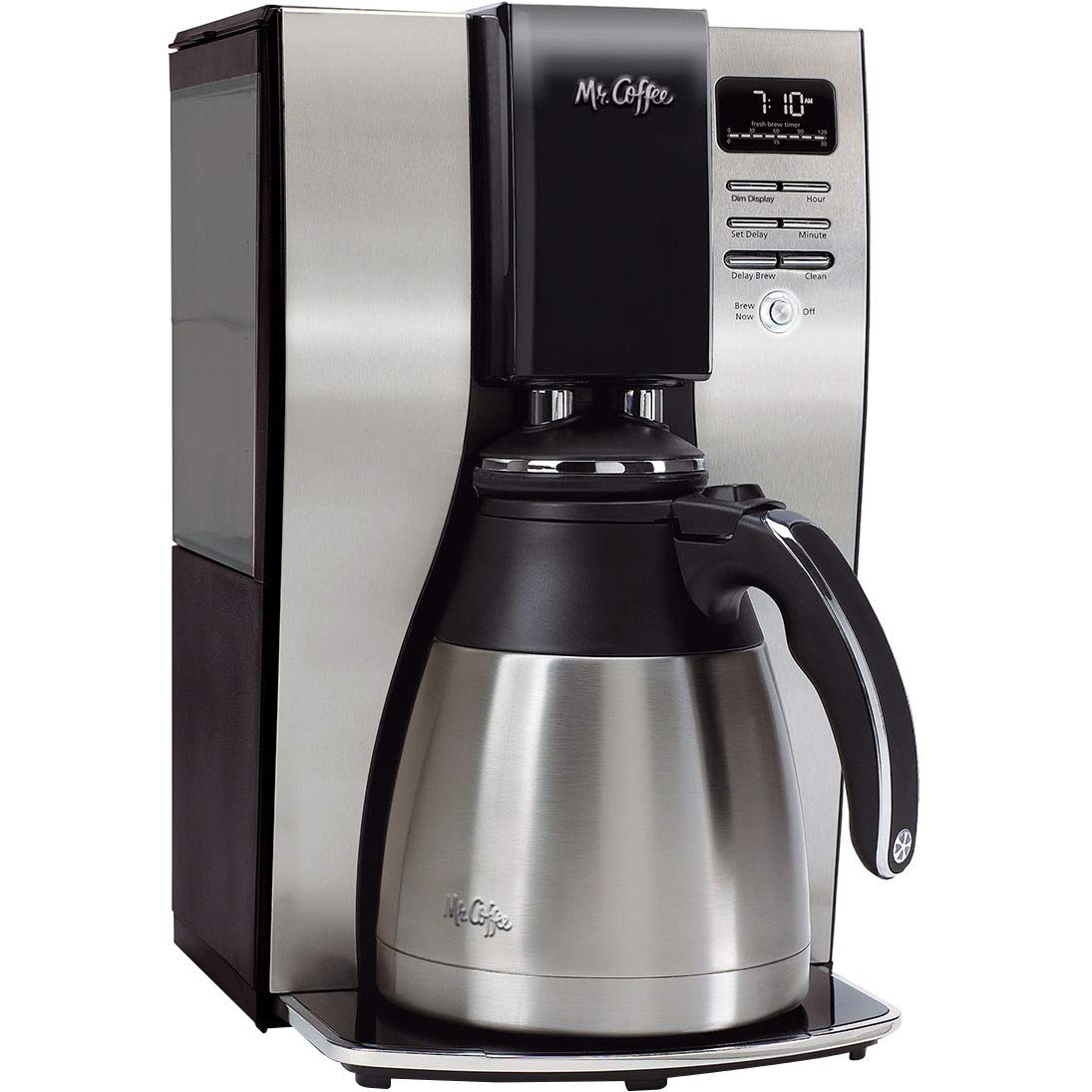 Mr. Coffee 10-Cup Programmable Coffee Maker with Auto Pause & Stainless Steel Carafe - Perfect for Home, Office, and Morning Brews