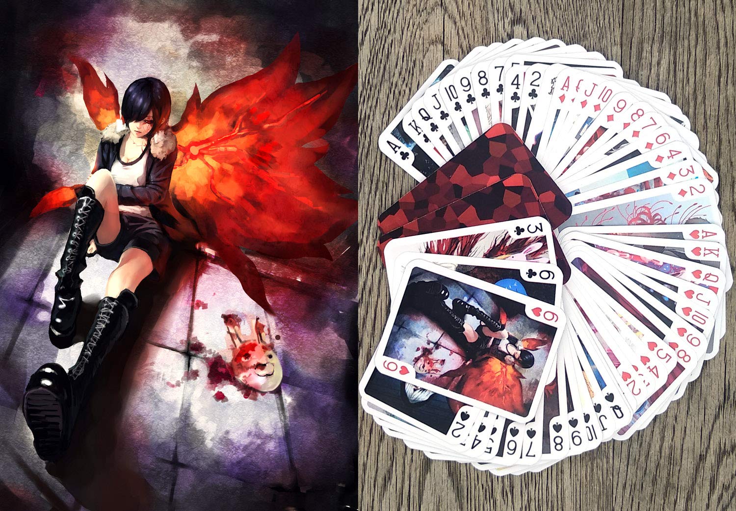 Tokyo Ghoul Anime Playing Cards - 54 Unique Poker Deck for Collectors & Fans | Japanese Horror Manga Themed Card Game for Parties, Gifts & Anime Conventions