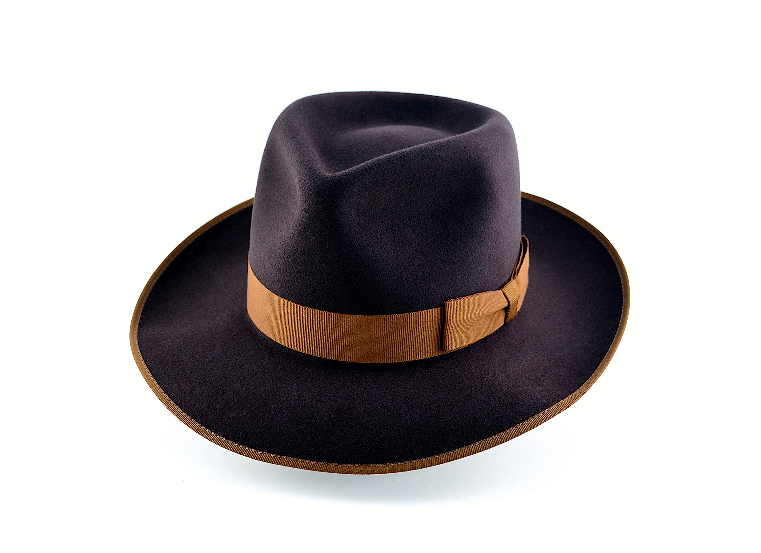 Custom Beaver Fur Felt Fedora Hat - Handmade to Order for Elegant Outfits