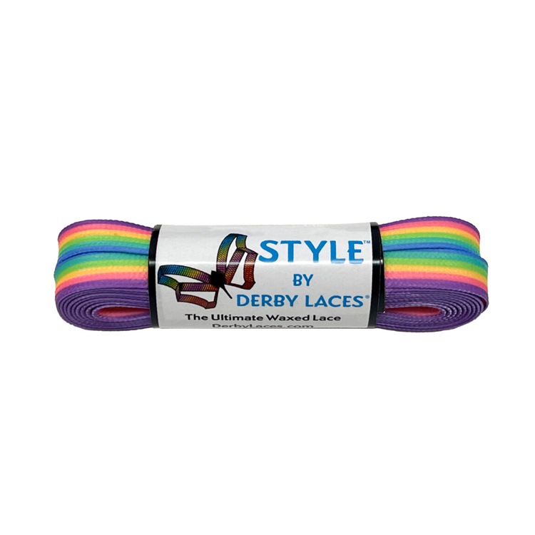 Pastel Rainbow Waxed Shoe Laces - Colorful Durable Shoelaces for Sneakers, Boots & Casual Shoes - Perfect for Running, Hiking & Everyday Wear