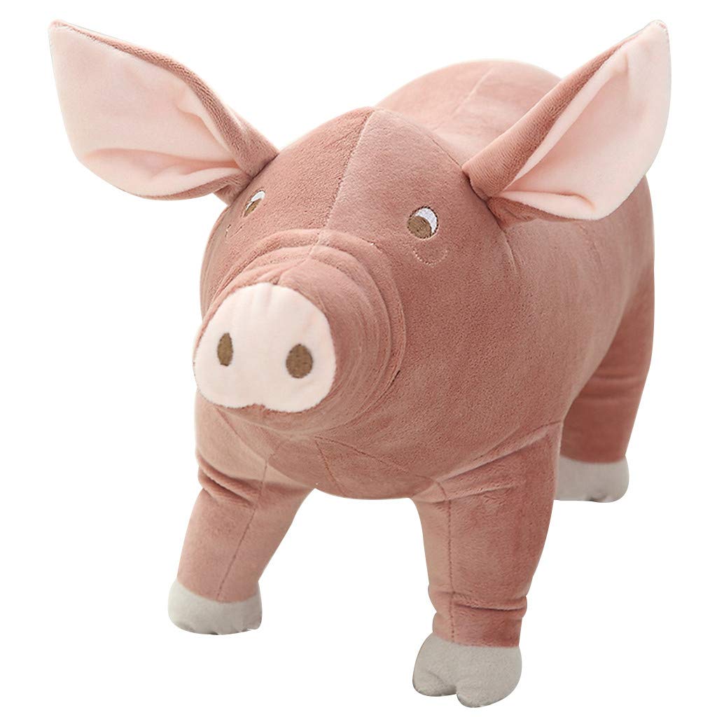 **Soft Plush Pig Stuffed Animal Toy - 25cm Cute Cartoon Sleeping Piggy Plushie for Kids, Pink One Size - Perfect for Cuddling, Gifts, and Nursery Decor**