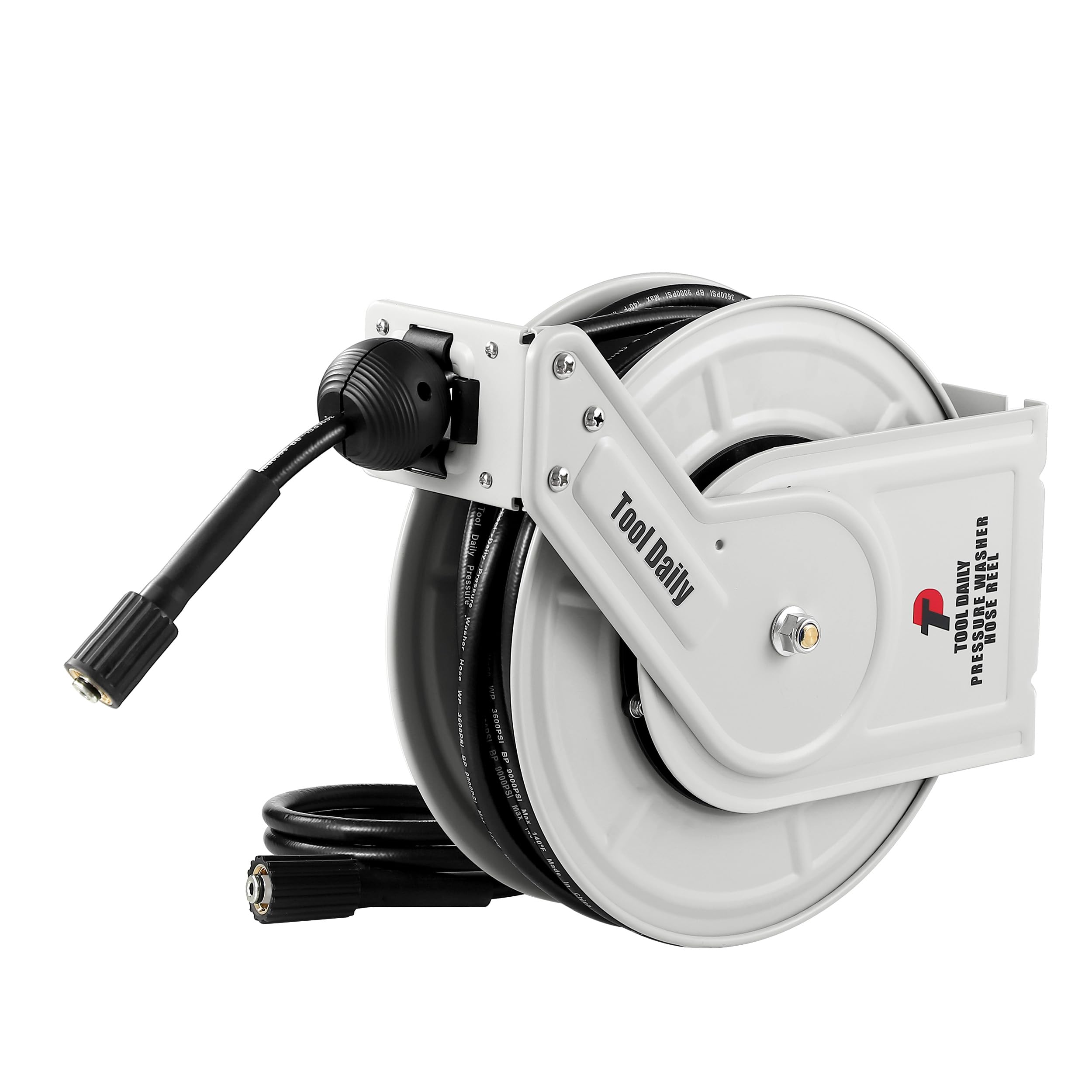 Heavy Duty Retractable Pressure Washer Hose Reel 60 FT x 1/4