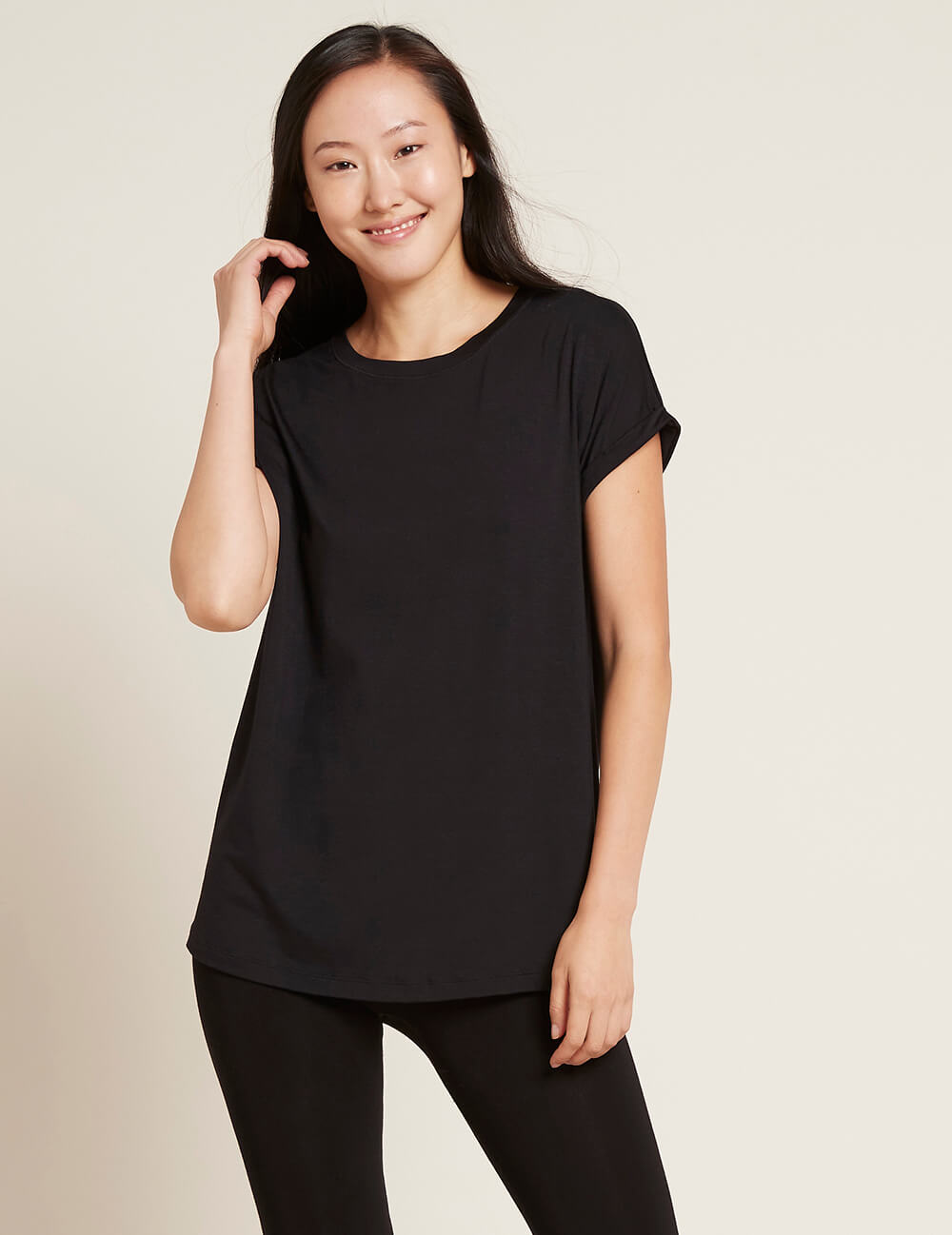 Downtime Lounge Top - Soft & Comfortable Black Loungewear for Women | Perfect for Relaxing at Home, Yoga, and Casual Wear