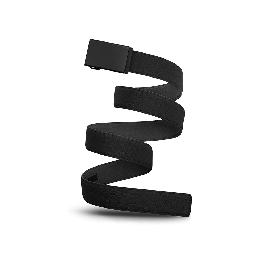 Mission Belt - Polymer Buckle Black & Black 40mm Canvas Strap - Adjustable No-Hole Belt for Men - Perfect for Business Casual & Everyday Wear