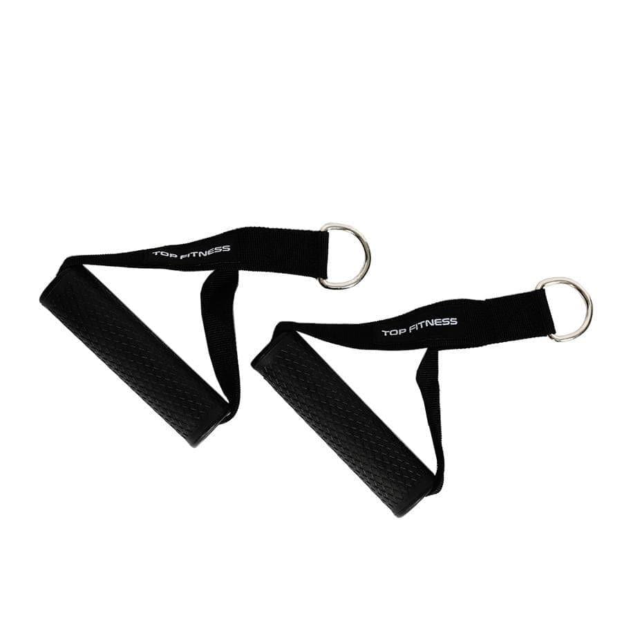 Premium Soft Grip Fitness Handles - Pair of D-Shaped Exercise Handles for Home Gym, Strength Training & Resistance Bands - Perfect for Pull Ups, Rowing & Full Body Workouts