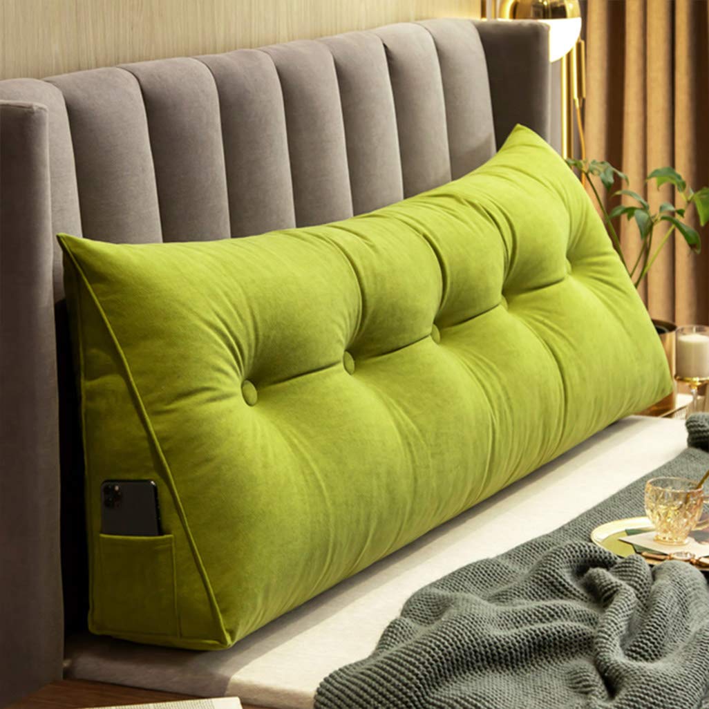 QIMO Triangular Headboard Pillow - Large Wedge Cushion for Back Support, Reading & Positioning on Daybeds, Sofas & Beds - Perfect for Relaxing, Reading Books or Watching TV in Bed