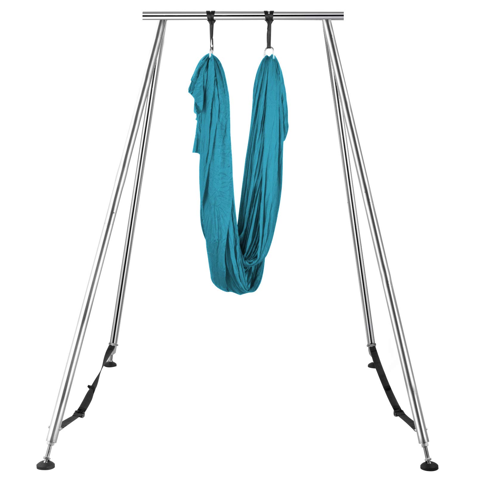 Happybuy 9.6 FT Yoga Inversion Swing Stand - 551lbs Weight Capacity Aerial Yoga Frame with 6m Yoga Sling & Safety Belts for Home Gym, Pilates, and Stress Relief