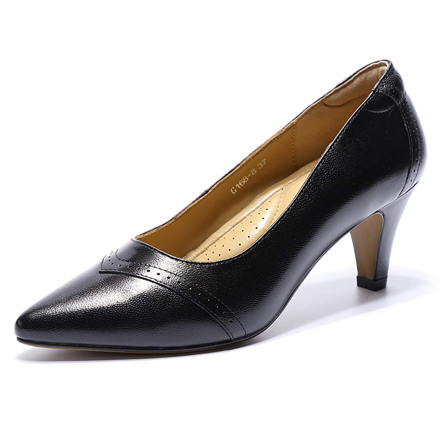**Mona Flying Women's Leather Pointed Toe Dress Pumps – Comfortable High Heels for Office & Work – Elegant Ladies Dress Shoes for Business, Parties & Formal Events**