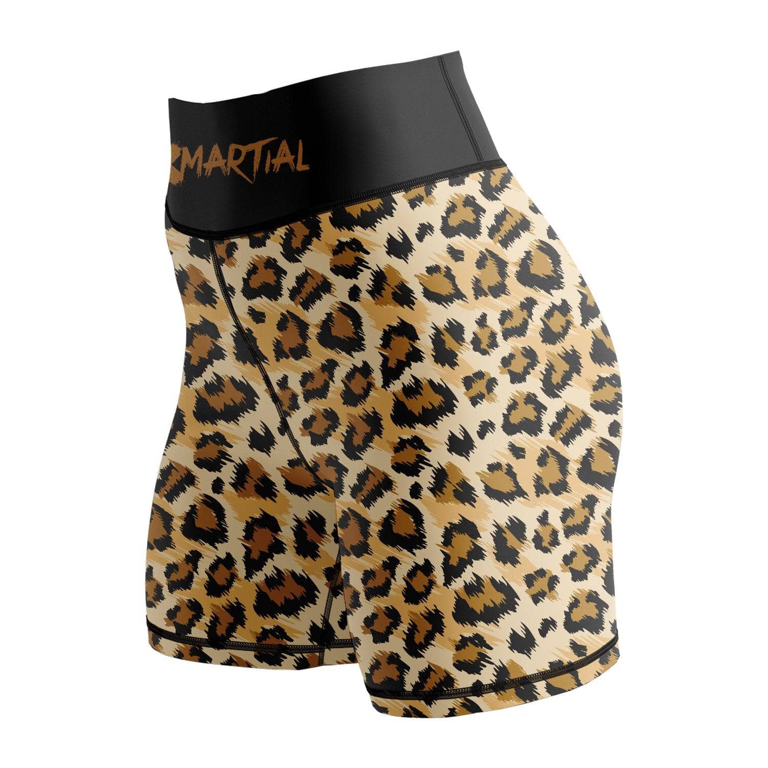 Leopard Print Women's Spandex Workout Shorts - High Waist Yoga Running Gym Fitness Shorts for Women - Perfect for Yoga, Running, Gym & Activewear