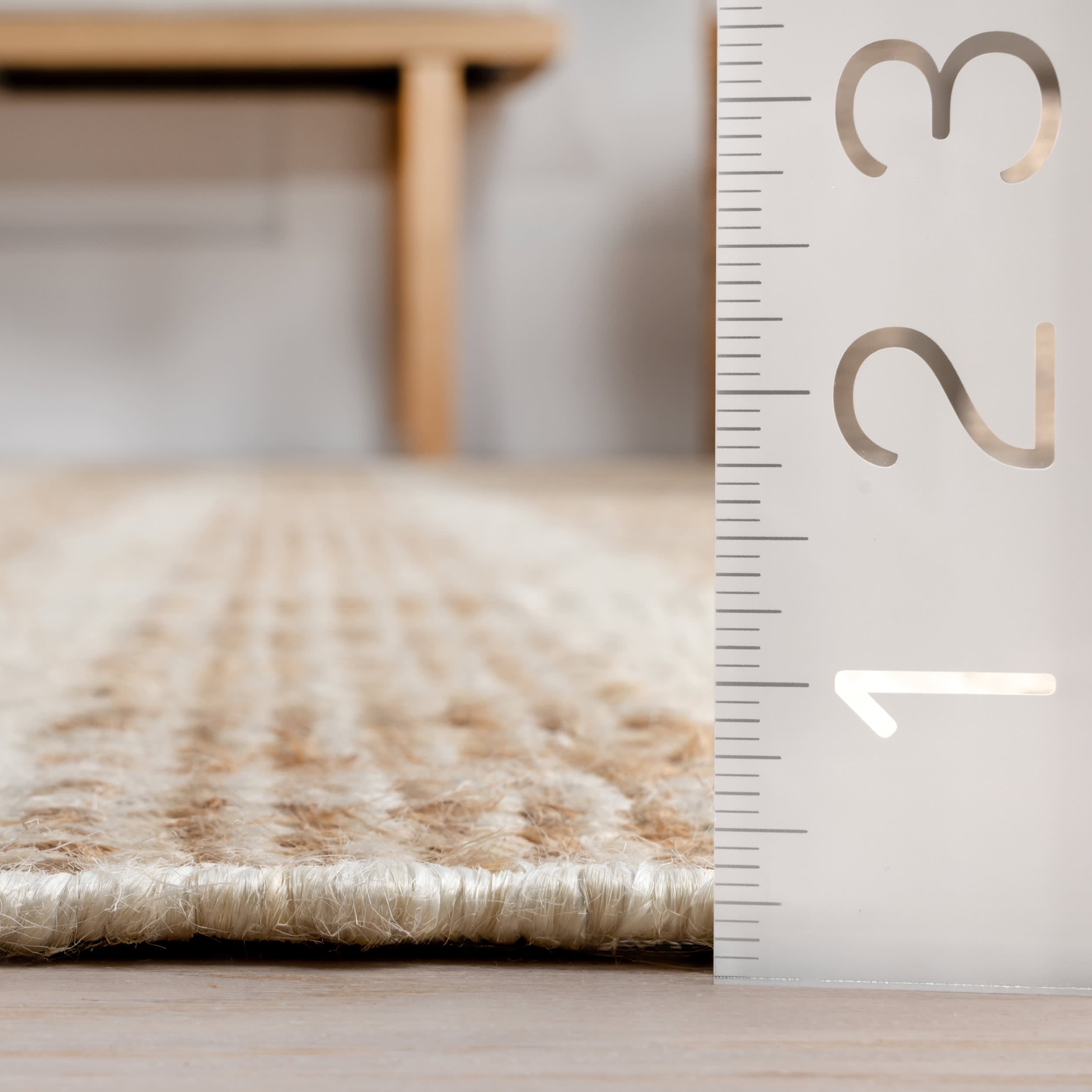 Natural Dora Striped Jute Rug - Handmade Eco-Friendly Floor Mat for Living Room, Bedroom & Nursery Decor