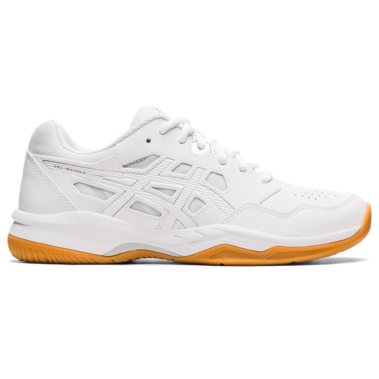 ASICS Gel Renma Women's Indoor Court Shoes - White/Pure Silver - Volleyball & Badminton Shoes for Women with Superior Cushioning & Support