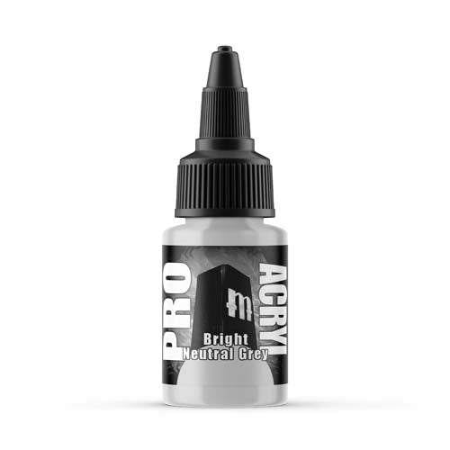 Pro Acryl Bright Neutral Grey - Premium Acrylic Paint for Artists & Hobbyists - Perfect for Miniatures, Models & Canvas Painting