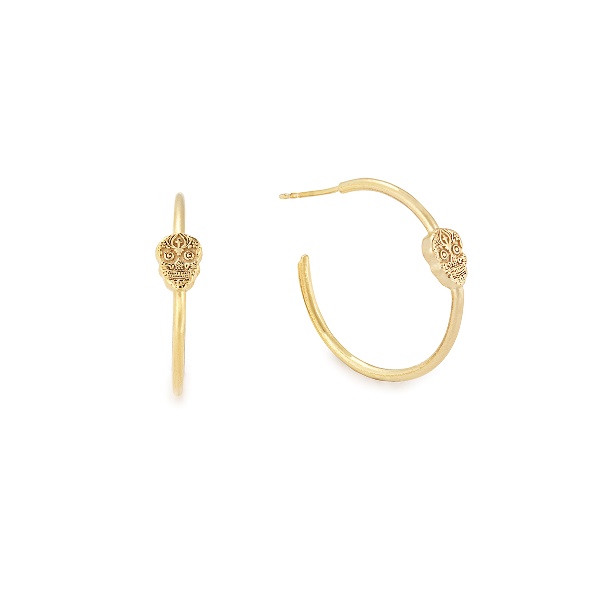 **Stylish Calavera Hoop Earrings for Women - Mexican Sugar Skull Dangle Earrings - Perfect for Day of the Dead, Halloween, and Boho Fashion**
