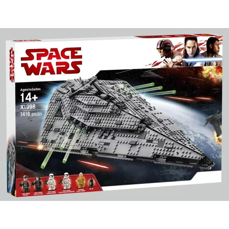 1416-Piece First Order Star Destroyer Building Kit (75190) - Ultimate Star Wars Collectible for Display & Play | Perfect for Fans & Model Builders