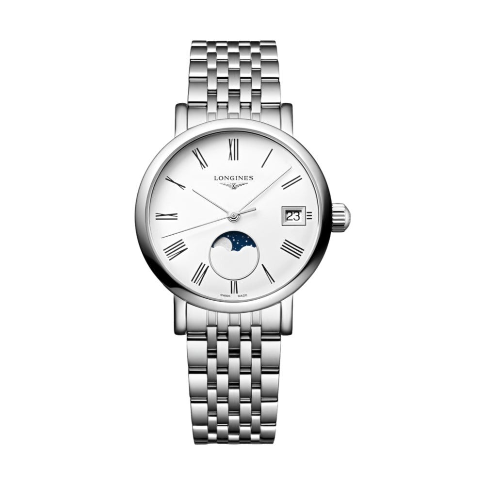 Elegant Moonphase Bracelet for Women - 30mm Stainless Steel Watch Band with Lunar Calendar - Perfect for Daily Wear, Office & Special Occasions