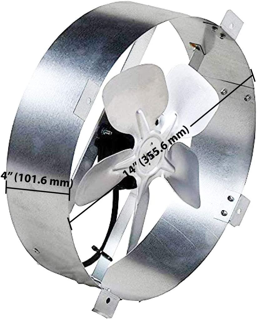 80W Solar Powered Gable Mount Exhaust Fan - 12 Inch Galvanized Attic Ventilator with Cover for Home, Chicken Coop, Doghouse, Garage & RV - Ideal for Cooling, Ventilation & Air Circulation