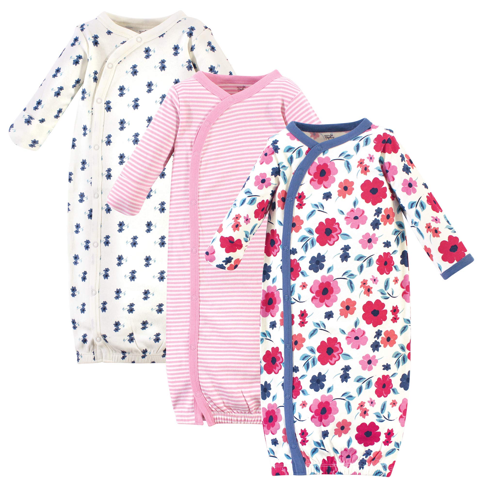 Organic Cotton Baby Girls' Kimono Gowns - Soft & Breathable Newborn Sleepwear - Perfect for Nursery, Baby Showers & First Photoshoots