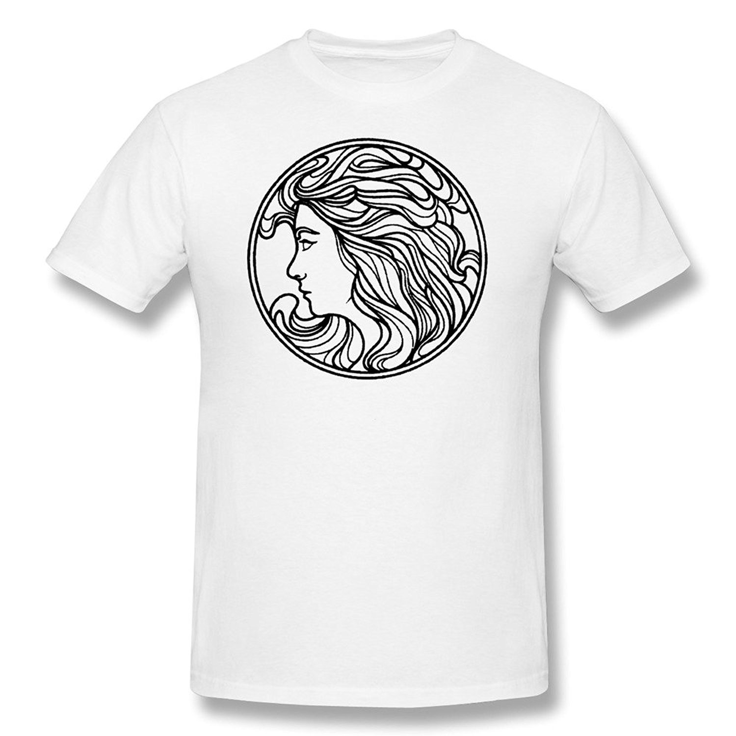 Wopson Men's White Lorde Art Graphic T-Shirt - Casual Cotton Tee for Streetwear & Music Fans
