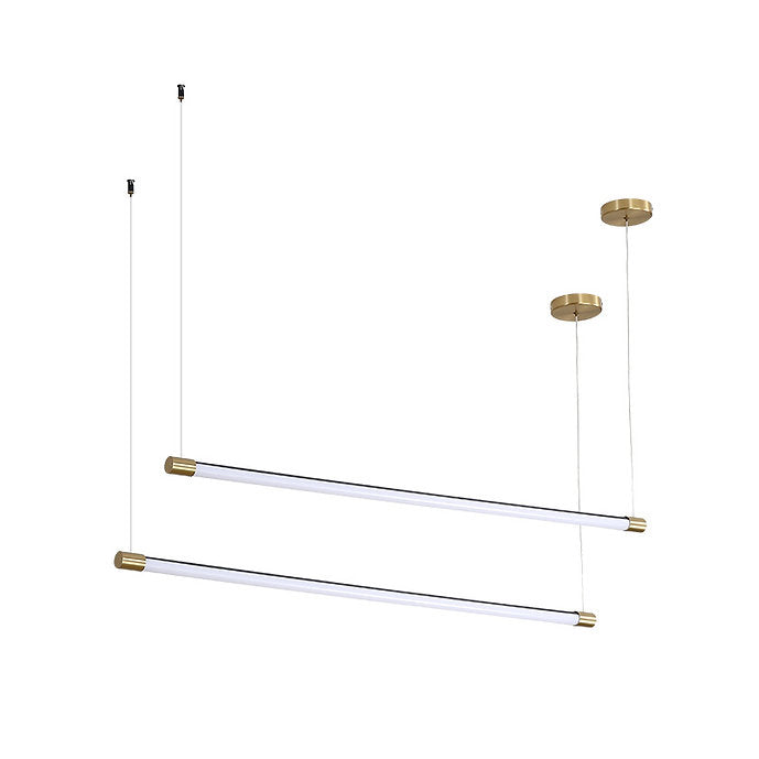 Modern LED Linear Pendant Light for Office - Energy Efficient Hanging Fixture with Adjustable Brightness - Perfect for Conference Rooms, Workspaces and Home Offices
