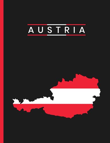 Austria Flag Lined Notebook - Composition Journal with Austrian Flag Map, Writing Notebook Gift for Austria Lovers - Perfect for School, Travel & Patriotic Note-Taking