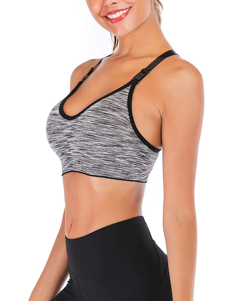 SLTY Women's High Impact Sports Bra - Seamless Racerback Workout Bra for Gym, Running, Yoga - Wirefree with Removable Pads | Activewear for Fitness & Daily Wear