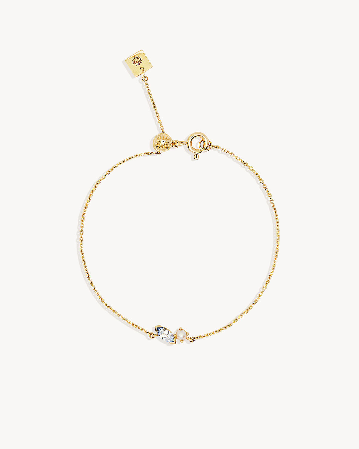 14K Solid Gold Into The Blue Bracelet for Women - Dainty Minimalist Jewelry Gift for Her - Perfect for Everyday Wear, Date Night & Special Occasions