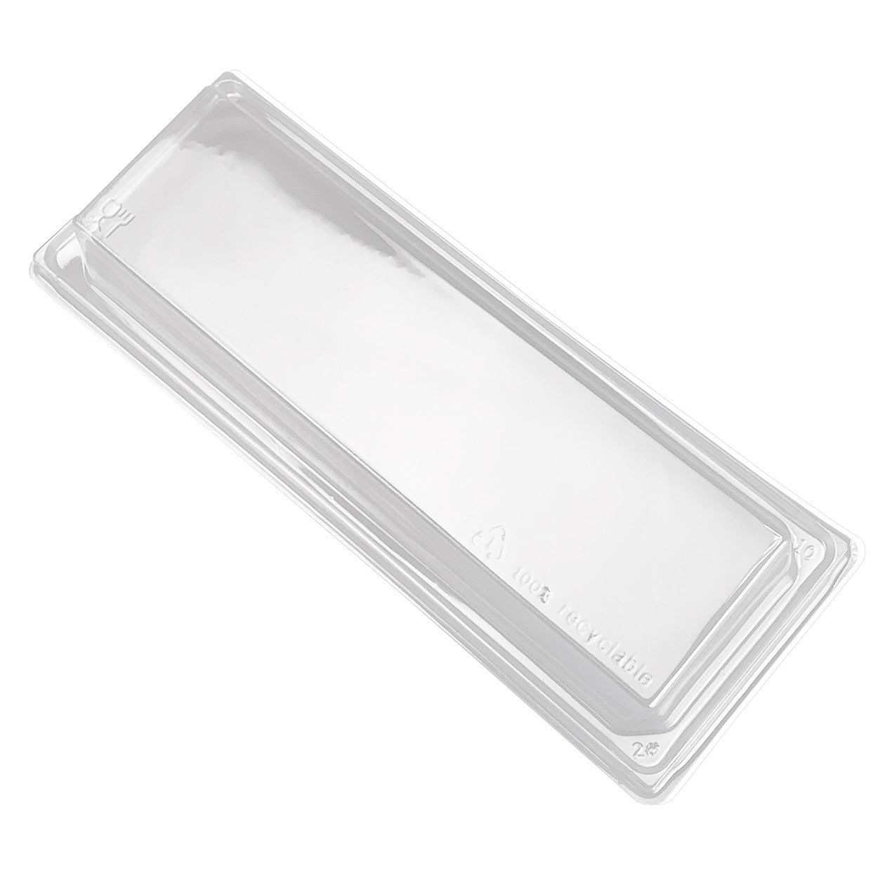 Anti-Fog PET Lids for Paper Takeout Sushi Trays - 8.5 x 3 Inches (400/Case) - Perfect for Restaurants, Catering & Food Delivery Services