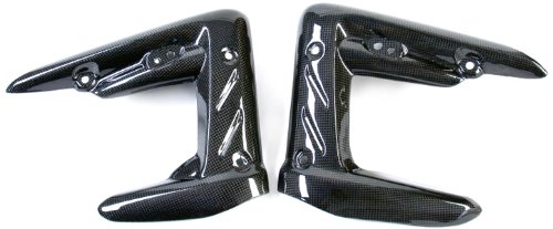 Bestem Carbon Fiber Radiator Covers for Triumph Street Triple 2011-2012 | Plain Weave Design | Lightweight & Durable Motorcycle Accessory | Perfect for Street Riding & Performance Upgrades