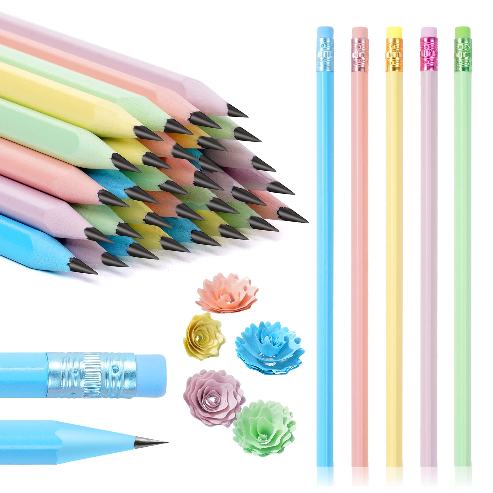 #2 HB Pencils with Eraser - 30 Pack of Premium Wood-Cased Graphite Pencils for School, Office & Art | Perfect for Kids, Adults, Writing, Drawing & Wedding Favors | Back to School Supplies & Teacher Gifts
