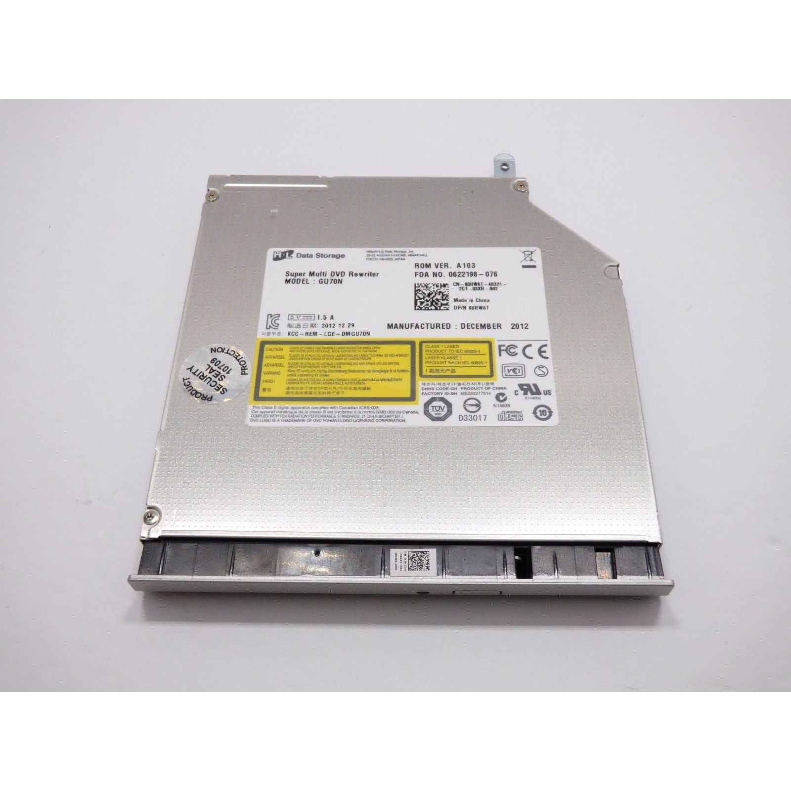 Original Dell Inspiron 3421 3521 3721 5421 5423 DVD RW Drive 8RW6T - Replacement Optical Disc Drive for Laptop - Perfect for Watching Movies, Installing Software & Data Backup