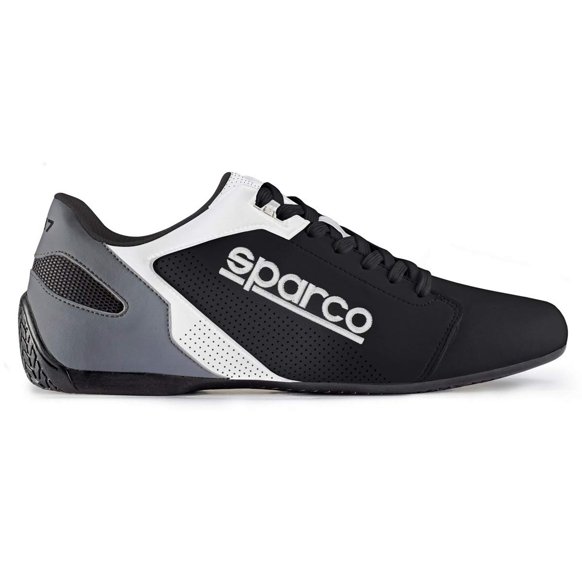 Sparco S00126338NRBI SL-17 Black & White Indoor/Outdoor Slippers - Size 38 for Men & Women - Comfortable House Shoes for Home, Spa, Hotel, and Travel Use