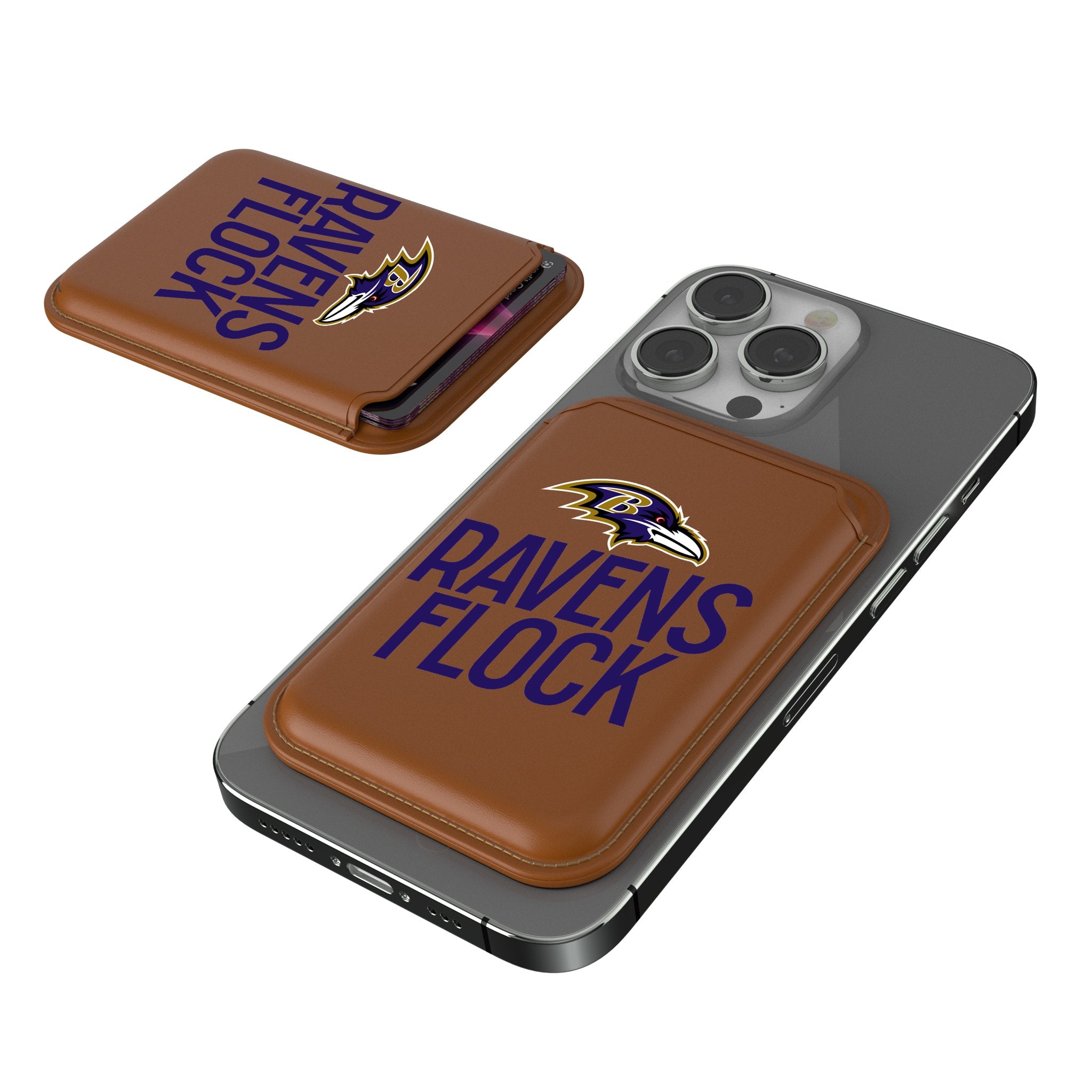 Baltimore Ravens 2024 Limited Edition Brown Magnetic Credit Card Holder Wallet - Perfect for NFL Games, Travel & Everyday Use