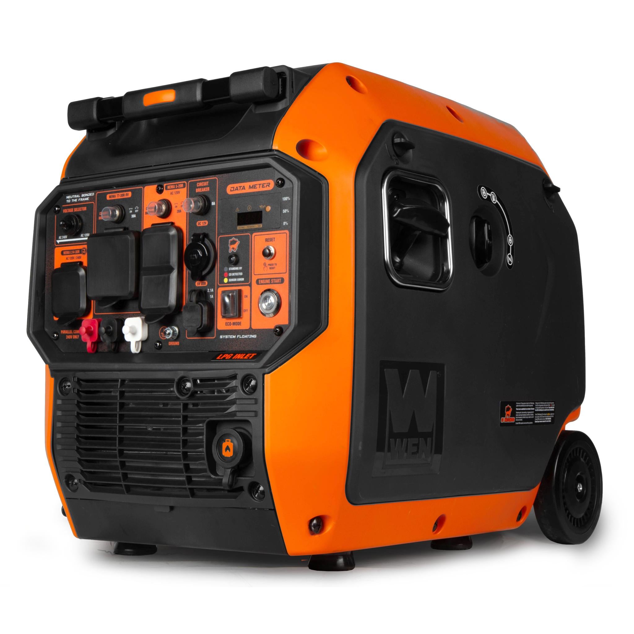 WEN DF680iX 6800W Dual Fuel Portable Inverter Generator with Electric Start - RV Ready, CO Watchdog & Fuel Shut Off | Backup Power for Home, Camping & EV Charging | Quiet Gas/Propane Generator for Emergency & Outdoor Use