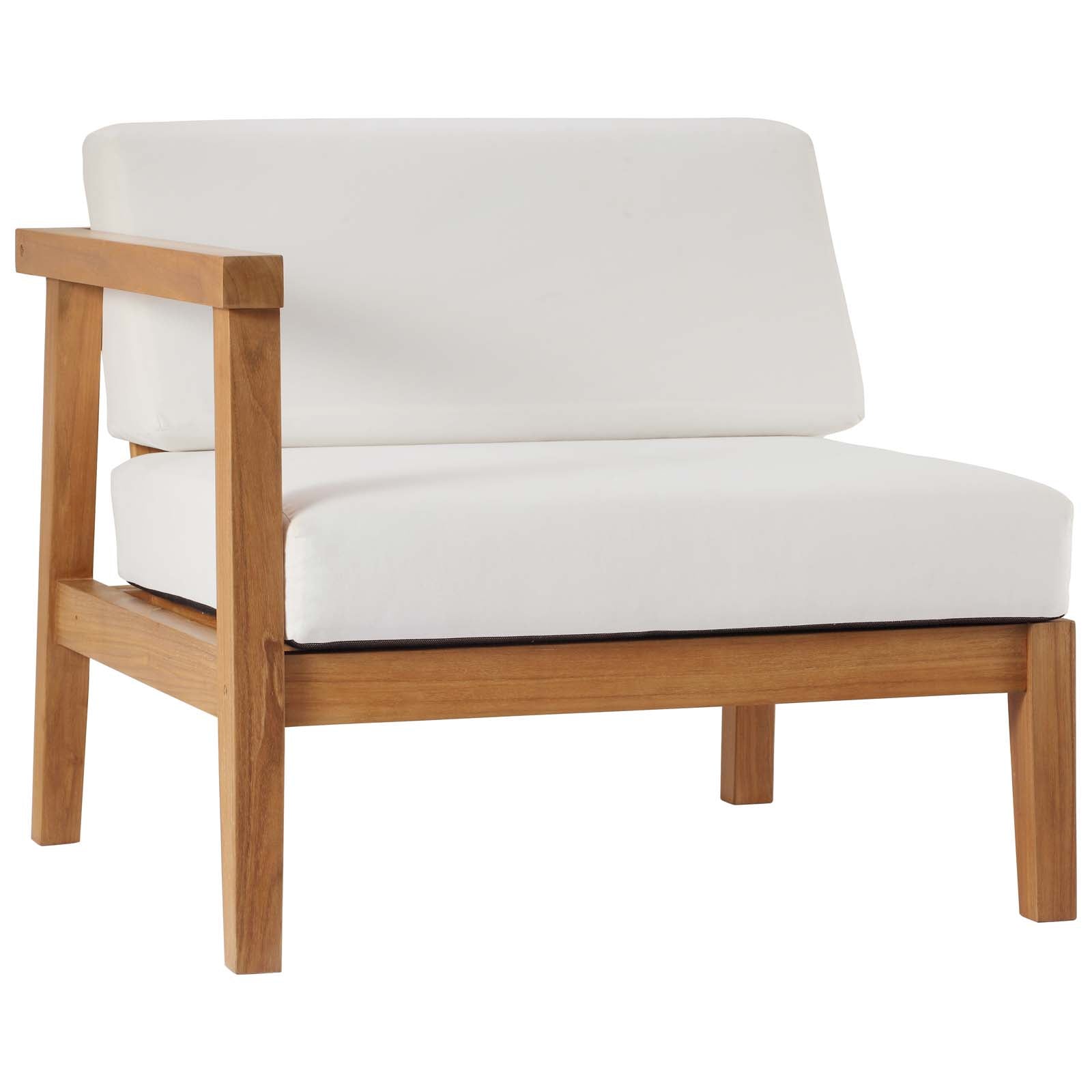 Bayport Outdoor Patio Teak Wood Left Arm Chair - Durable Weather-Resistant Teak Patio Furniture for Garden, Poolside & Backyard Relaxation