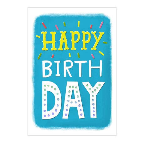 Hallmark Business Birthday Cards for Customers & Employees - Happy on Blue Design (Pack of 100) - Perfect for Office Celebrations, Client Appreciation & Employee Recognition