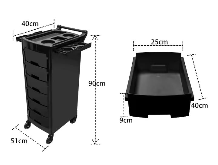 Trolley F055H - Heavy Duty Rolling Cart with Wheels for Warehouse, Office, and Home Storage - Perfect for Moving, Organizing, and Transporting Supplies