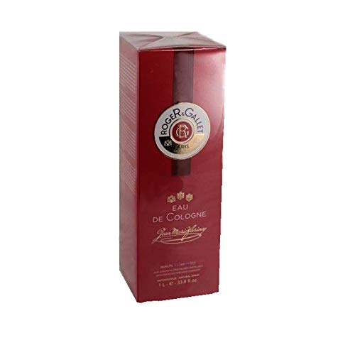 Roger & Gallet Jean Marie Farina Extra-Vieille Eau De Cologne - 1000ml/33.8oz Classic Cologne for Men & Women | Fresh Citrus & Herbal Scent | Perfect for Daily Wear, Gifts & Special Occasions