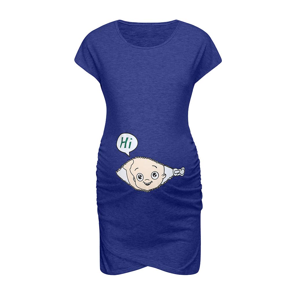Women's Sleeveless Maternity Dress with Cartoon Letter Print - Nursing & Pregnancy Tops for Comfortable Wear - Perfect for Casual Outings, Baby Showers & Breastfeeding