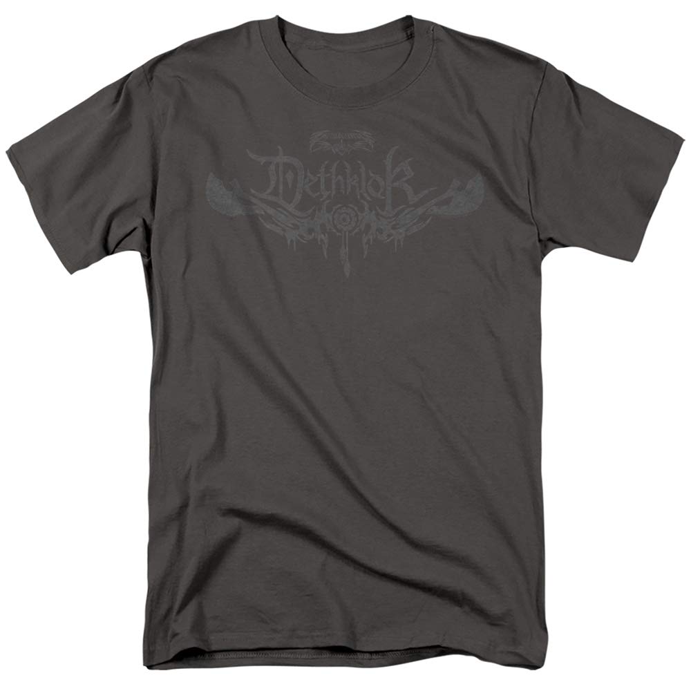 Popfunk Classic Metalocalypse Dethklok Logo T-Shirt & Stickers Set - Band Merchandise for Metal Fans - Perfect for Concerts, Gifts, and Collecting