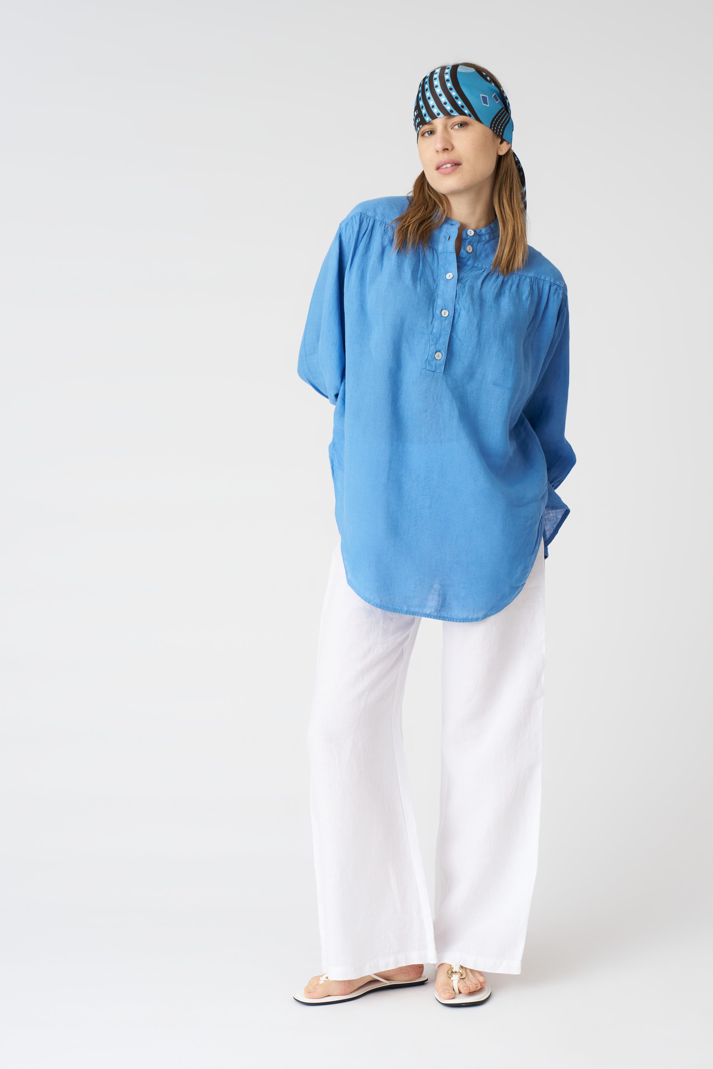 Stylish Dropped Shoulder Blouse for Women - Trendy Loose Fit Tunic Top - Perfect for Casual Outings, Office Wear & Date Nights
