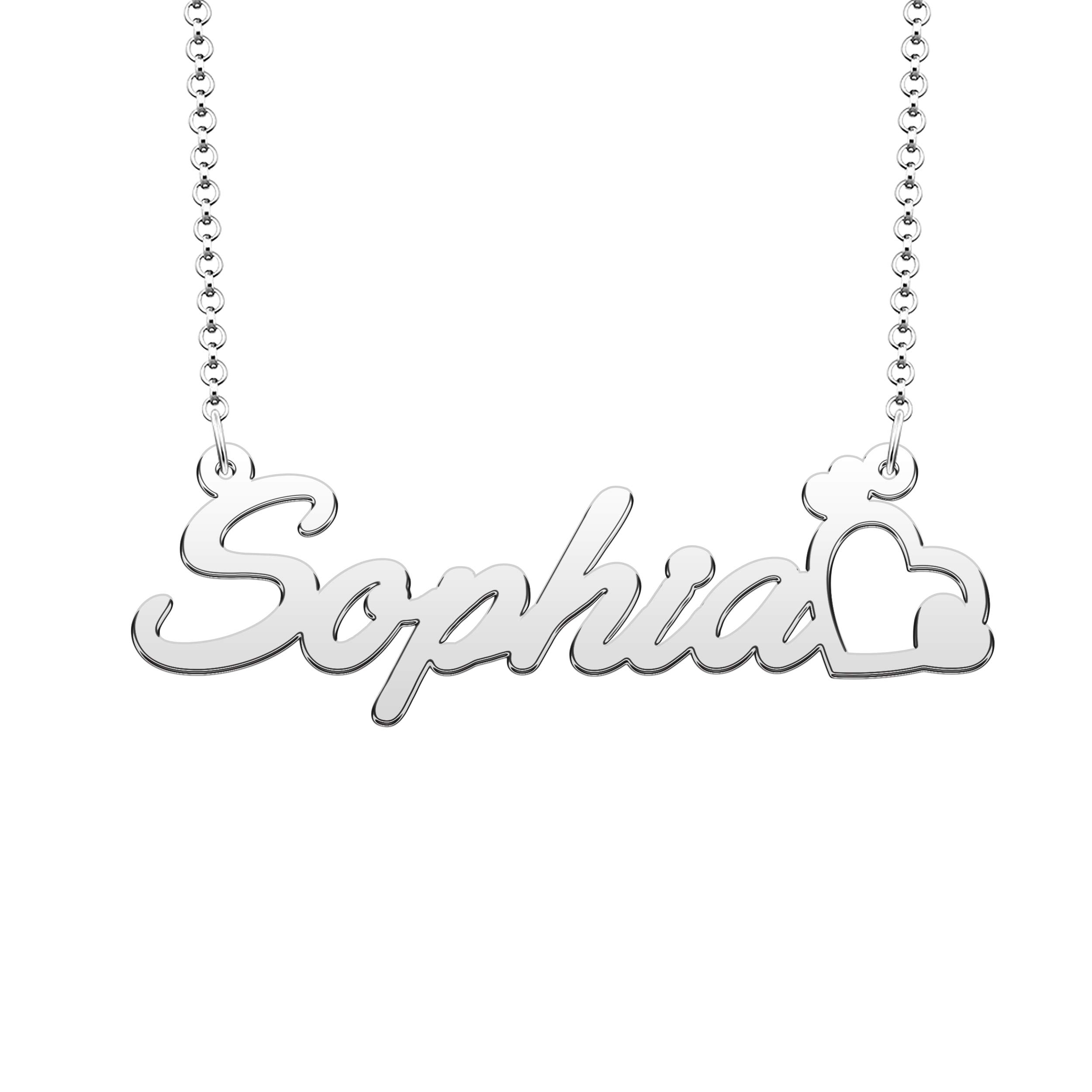 Personalized Name Necklace - Custom Snow, Rose, Cat, Fish, Dog, Bone, Flower, Butterfly, Key, Bible, Arrow & Moon Pendant Jewelry - Perfect Gift for Women, Girlfriend, Wife, Mom - Great for Birthdays, Anniversaries, Valentine's Day & Special Occasions